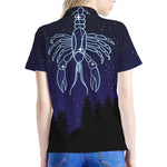 Cancer Constellation Print Women's Polo Shirt