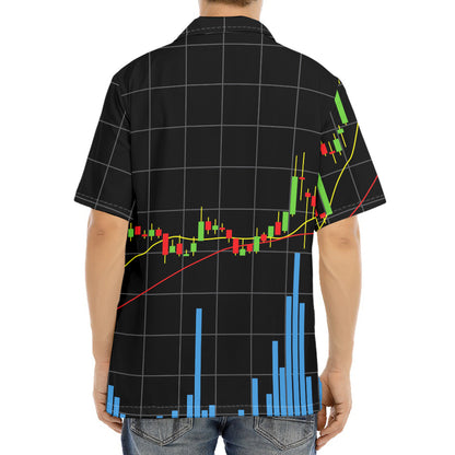 Candlestick Stock Graph Chart Print Aloha Shirt