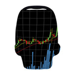 Candlestick Stock Graph Chart Print Baby Seat Cover