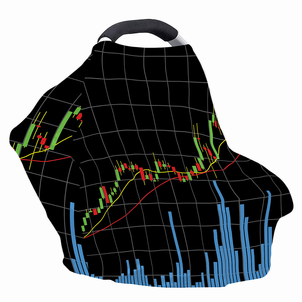 Candlestick Stock Graph Chart Print Baby Seat Cover