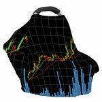 Candlestick Stock Graph Chart Print Baby Seat Cover