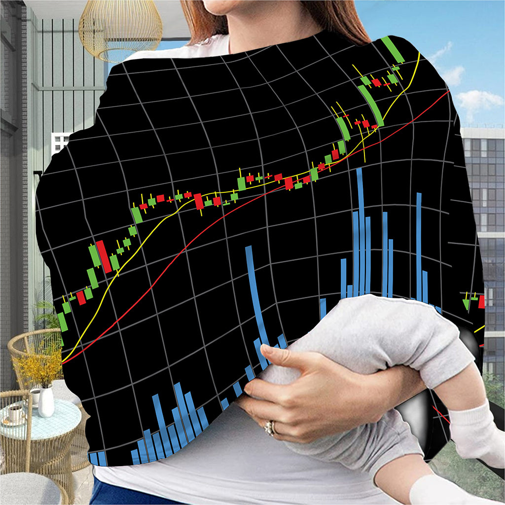 Candlestick Stock Graph Chart Print Baby Seat Cover