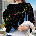 Candlestick Stock Graph Chart Print Baby Seat Cover