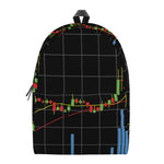 Candlestick Stock Graph Chart Print Backpack