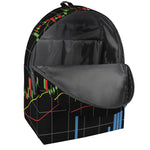 Candlestick Stock Graph Chart Print Backpack