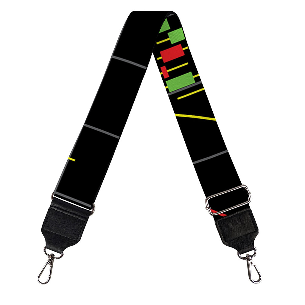 Candlestick Stock Graph Chart Print Bag Strap