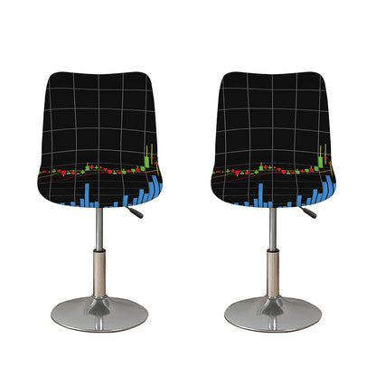 Candlestick Stock Graph Chart Print Bar Stool Covers