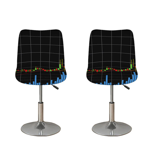 Candlestick Stock Graph Chart Print Bar Stool Covers