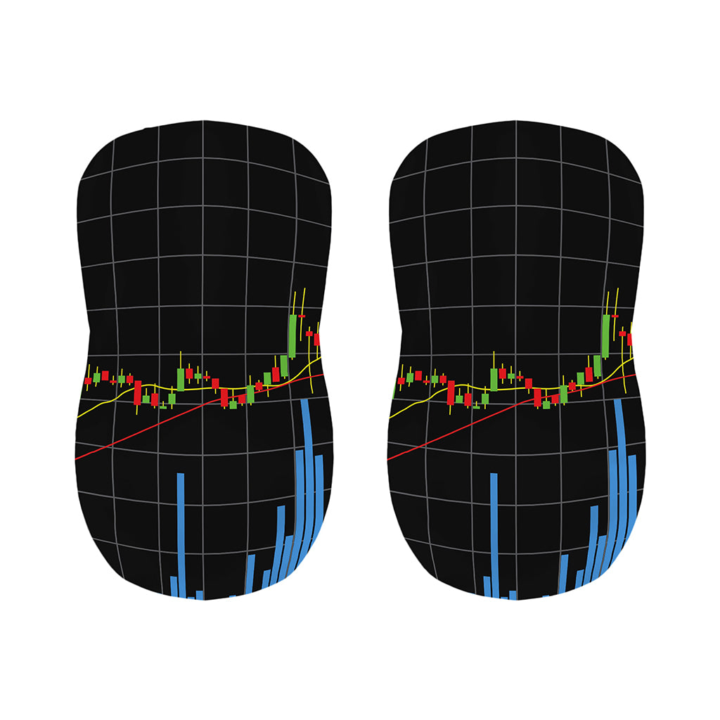 Candlestick Stock Graph Chart Print Bar Stool Covers