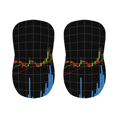 Candlestick Stock Graph Chart Print Bar Stool Covers