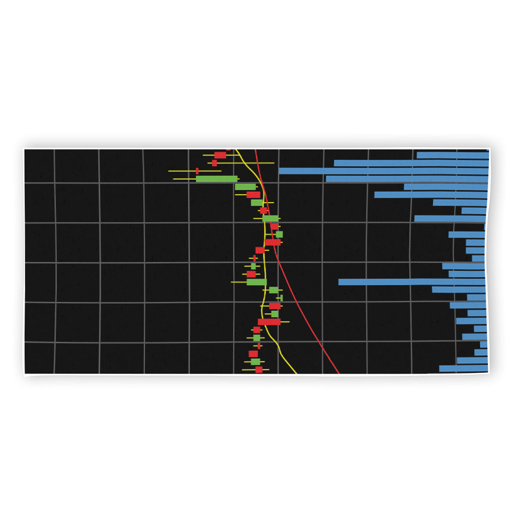 Candlestick Stock Graph Chart Print Beach Towel