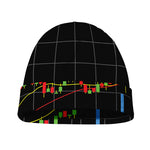 Candlestick Stock Graph Chart Print Beanie