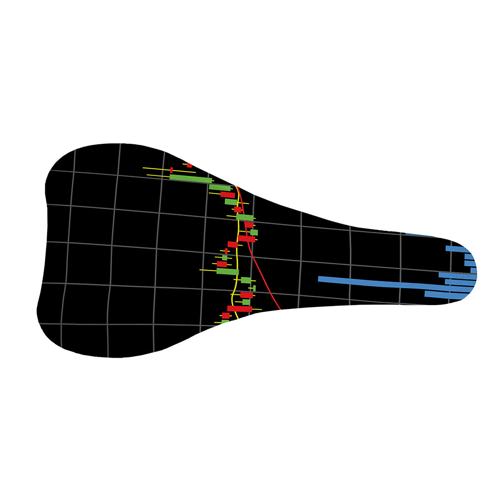 Candlestick Stock Graph Chart Print Bicycle Seat Cover