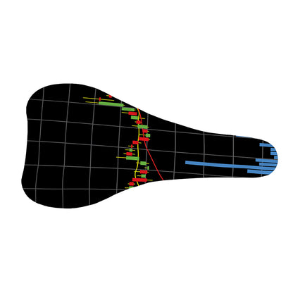 Candlestick Stock Graph Chart Print Bicycle Seat Cover