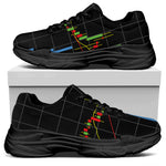 Candlestick Stock Graph Chart Print Black Chunky Shoes