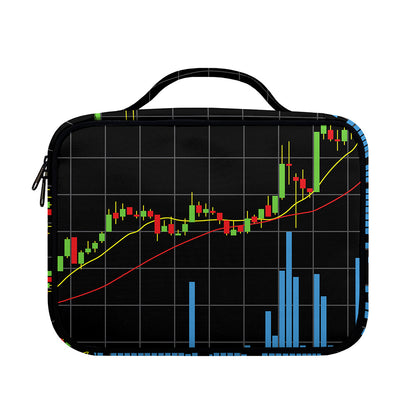 Candlestick Stock Graph Chart Print Briefcase Bible Bag
