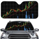 Candlestick Stock Graph Chart Print Car Windshield Sun Shade