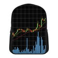 Candlestick Stock Graph Chart Print Casual Backpack