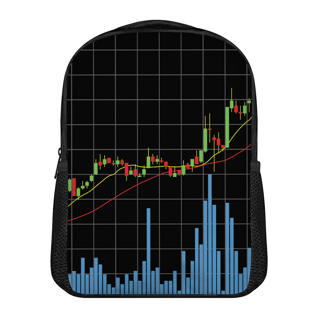Candlestick Stock Graph Chart Print Casual Backpack