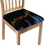 Candlestick Stock Graph Chart Print Chair Cushion Cover