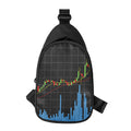 Candlestick Stock Graph Chart Print Sling Bag