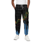 Candlestick Stock Graph Chart Print Cotton Pants