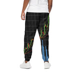 Candlestick Stock Graph Chart Print Cotton Pants