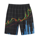 Candlestick Stock Graph Chart Print Cotton Shorts