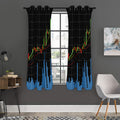 Candlestick Stock Graph Chart Print Grommet Curtain Panels