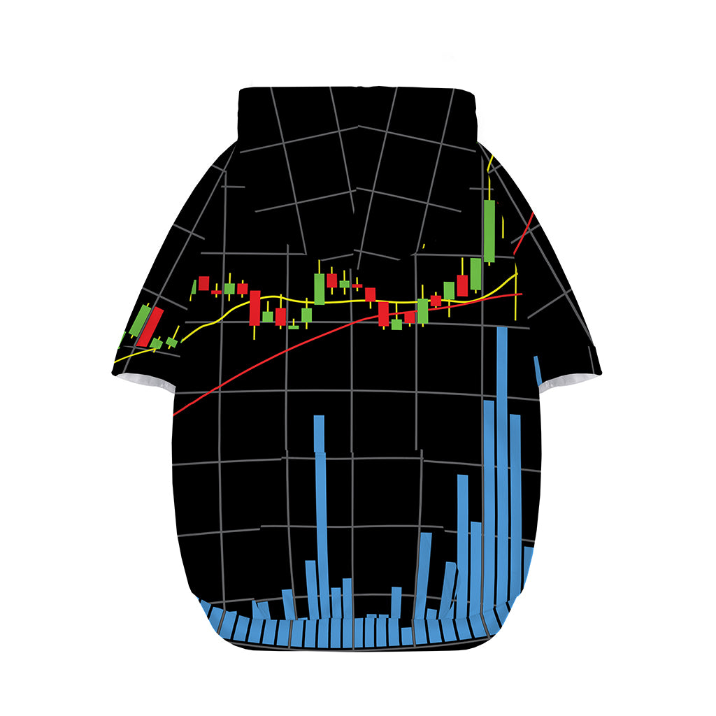 Candlestick Stock Graph Chart Print Dog Zip Up Hoodie