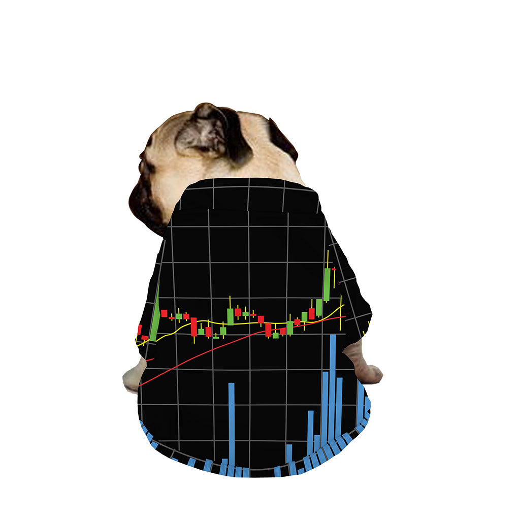 Candlestick Stock Graph Chart Print Dog Zip Up Jacket