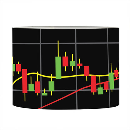 Candlestick Stock Graph Chart Print Drum Lamp Shade