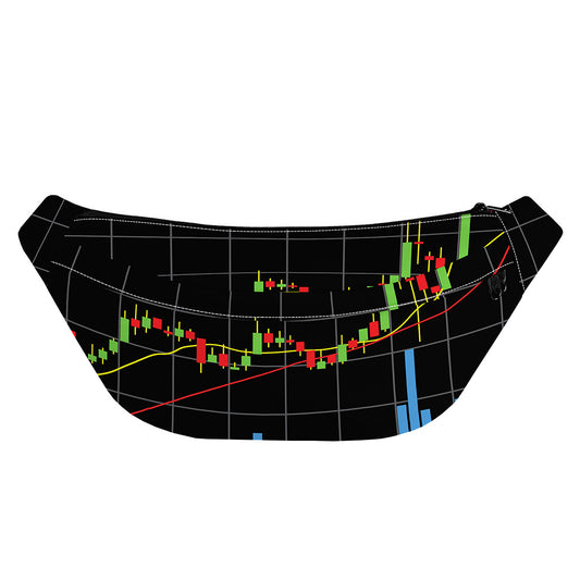 Candlestick Stock Graph Chart Print Fanny Pack