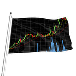 Candlestick Stock Graph Chart Print Flag