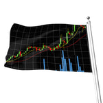 Candlestick Stock Graph Chart Print Flag