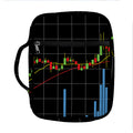 Candlestick Stock Graph Chart Print Front Pocket Bible Bag