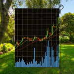 Candlestick Stock Graph Chart Print Garden Flag