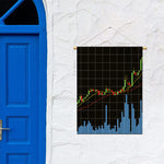 Candlestick Stock Graph Chart Print Garden Flag