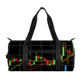 Candlestick Stock Graph Chart Print Gym Bag