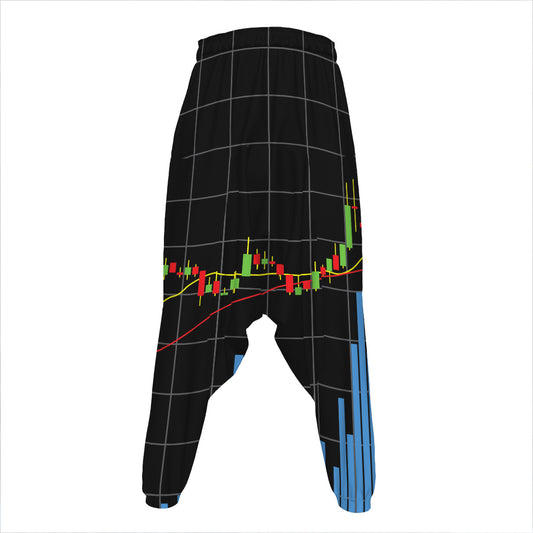 Candlestick Stock Graph Chart Print Hammer Pants