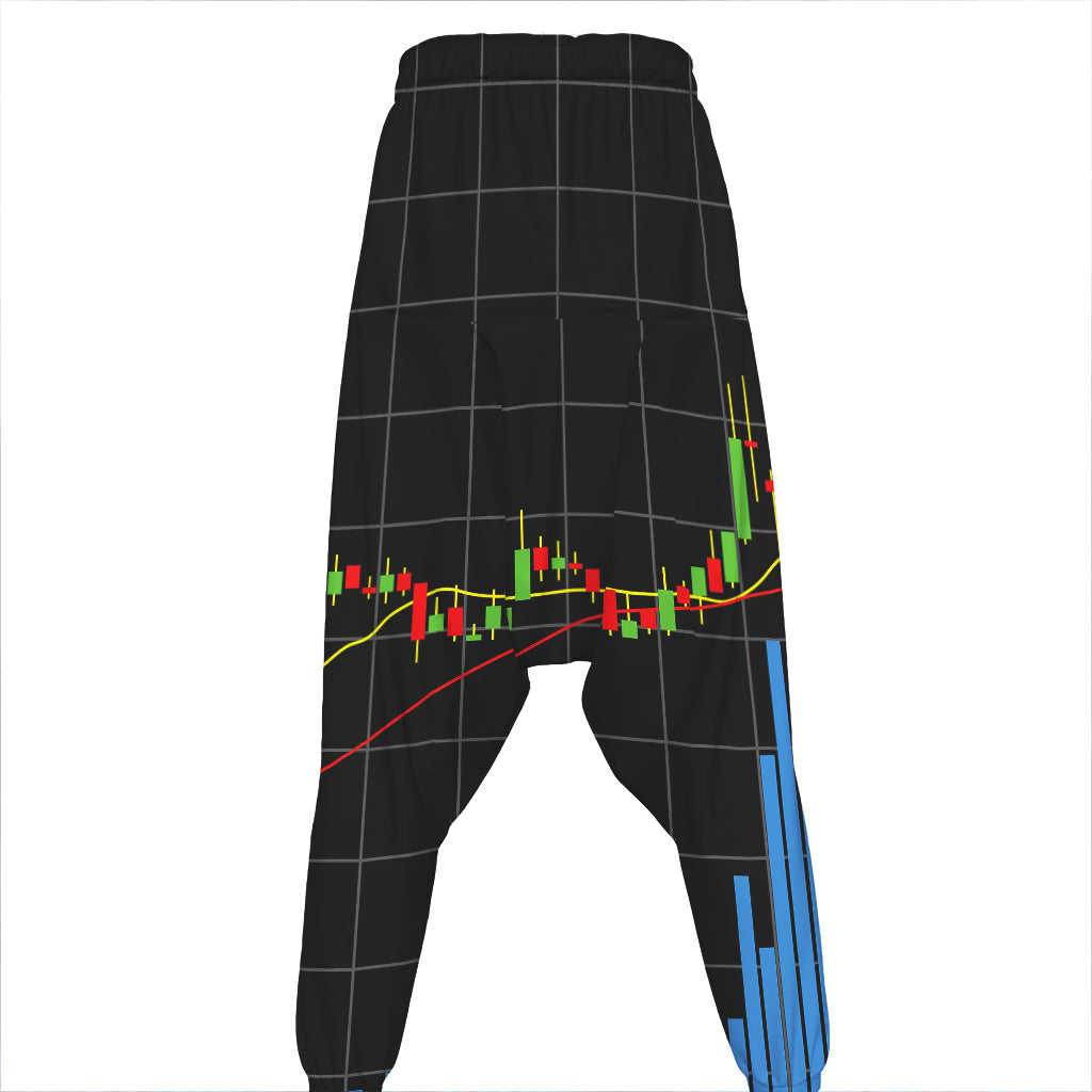 Candlestick Stock Graph Chart Print Hammer Pants