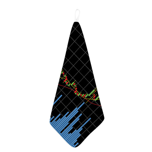 Candlestick Stock Graph Chart Print Hand Towel