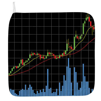 Candlestick Stock Graph Chart Print Hand Towel