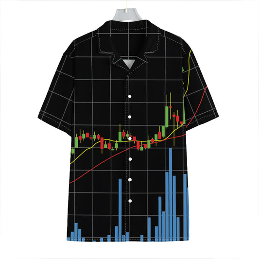 Candlestick Stock Graph Chart Print Hawaiian Shirt