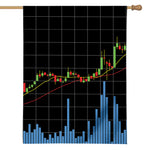 Candlestick Stock Graph Chart Print House Flag