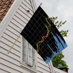 Candlestick Stock Graph Chart Print House Flag