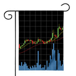 Candlestick Stock Graph Chart Print House Flag