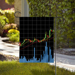 Candlestick Stock Graph Chart Print House Flag