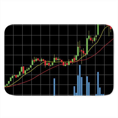 Candlestick Stock Graph Chart Print Indoor Door Mat