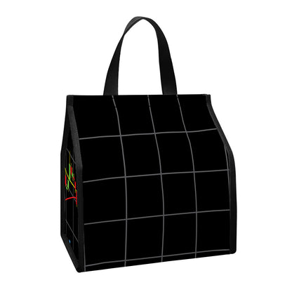 Candlestick Stock Graph Chart Print Insulated Lunch Tote